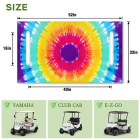awufncksn Colorful golf cart seat cover design adds style and keeps seats clean.