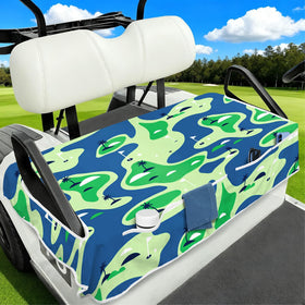awufncksn golf cart seat cover in 2-person fit showing roomy space and protection