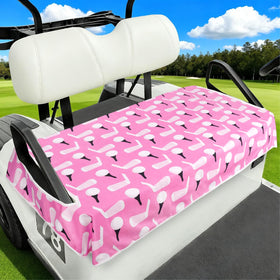 awufncksn golf cart seat cover 2-seat pink protects against dust and sweat