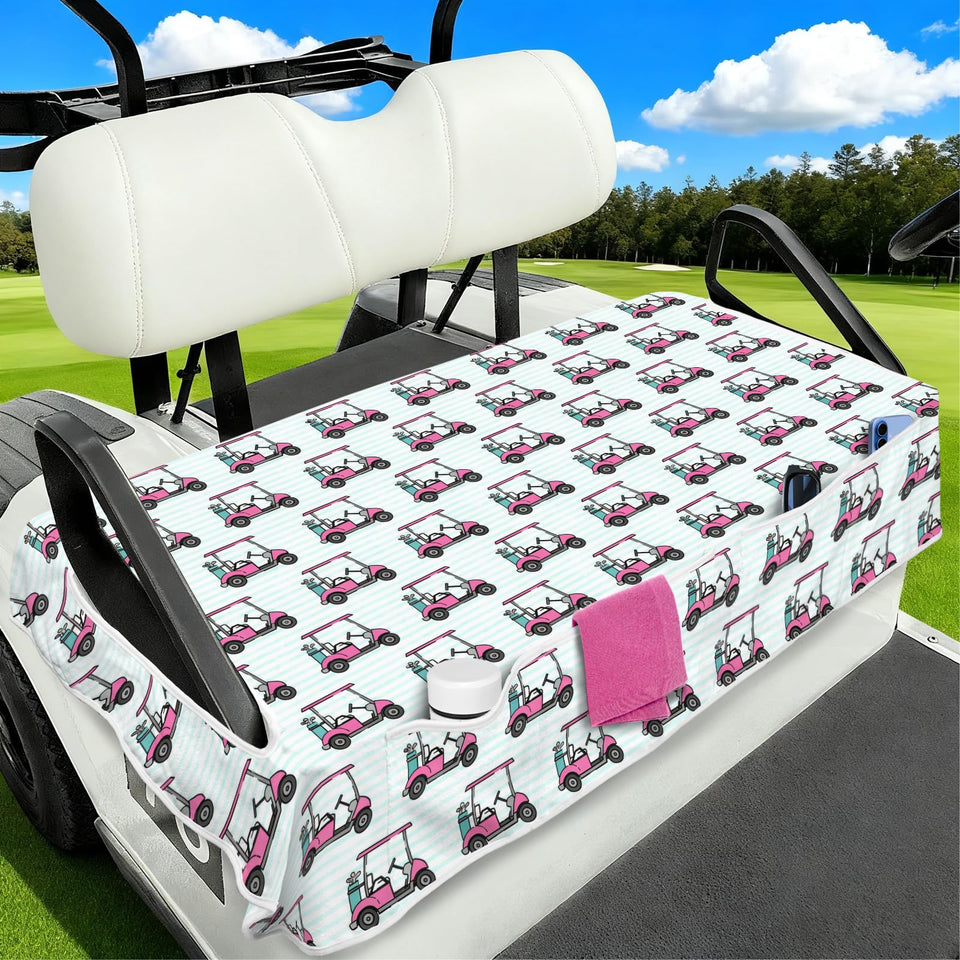 awufncksn golf cart seat cover with four front pockets keeps essentials within reach