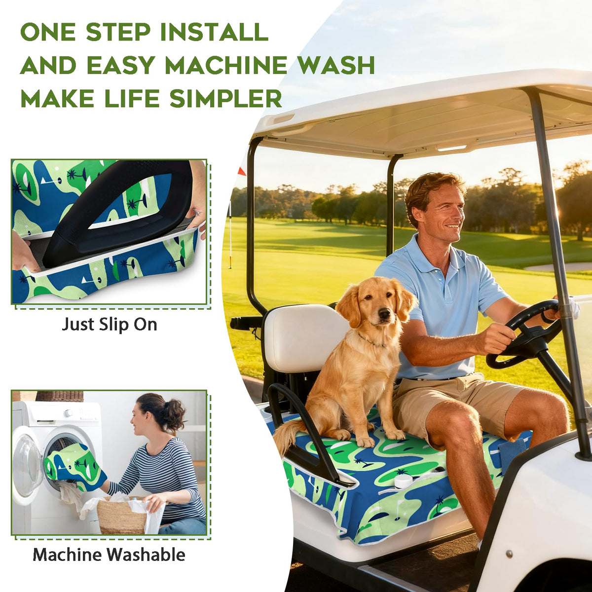 awufncksn seat cover installs in one step and protects the original seat