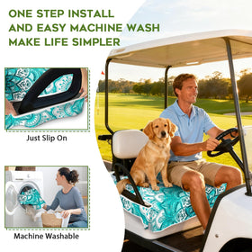 awufncksn golf cart seat cover machine washable for easy cleaning