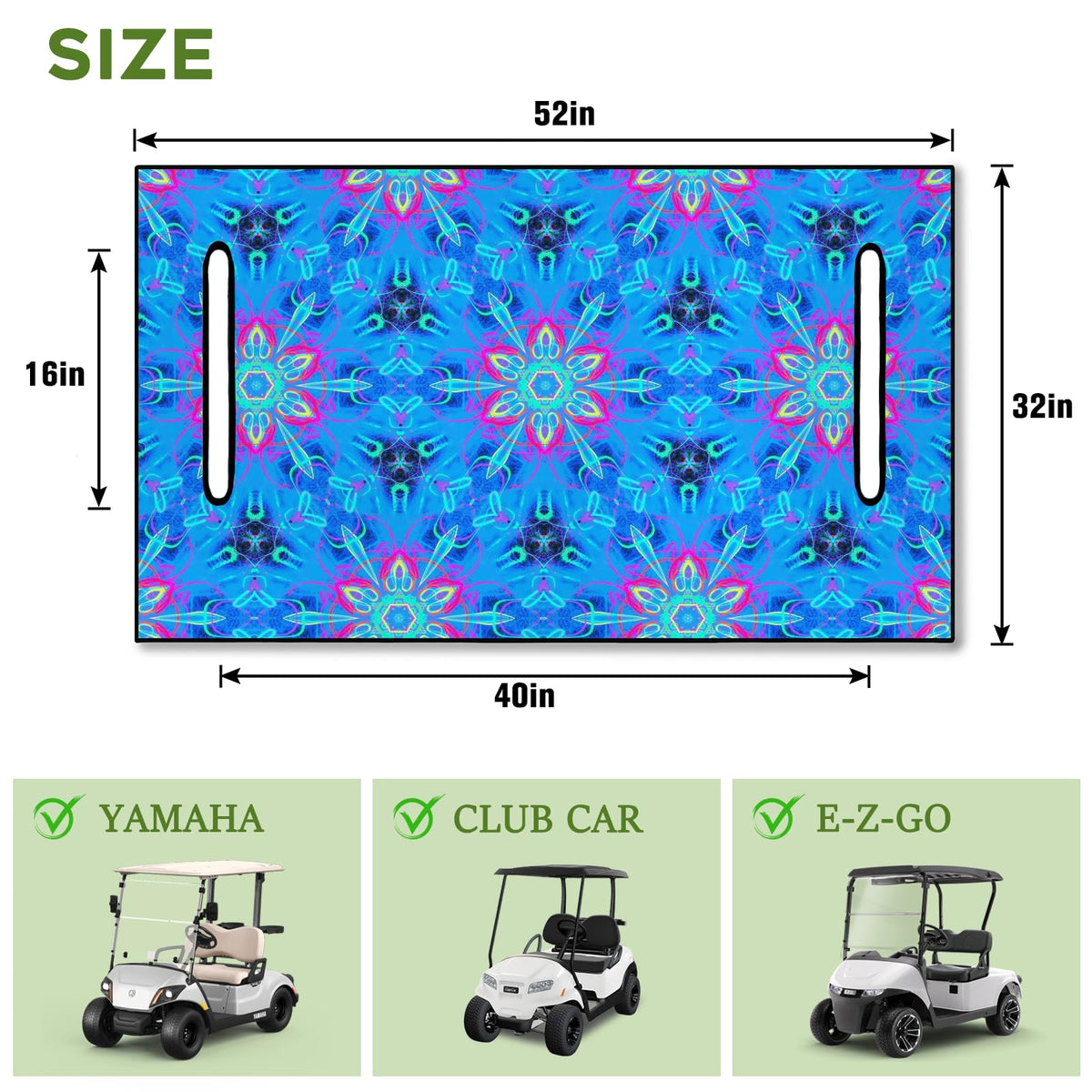 awufncksn golf cart seat cover in durable polyester-spandex material for year-round comfort.