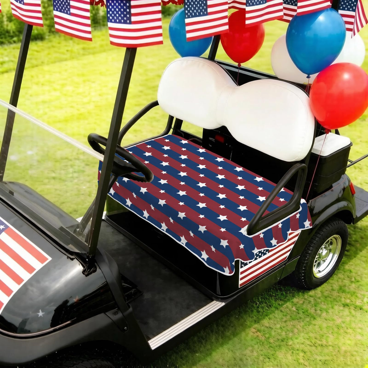 awufncksn golf cart seat cover poly-spandex blends for year-round comfort