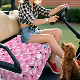 awufncksn pink golfer gift seat cover ideal for Father's Day and birthdays.