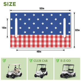 awufncksn independence day seat cover fits most 2-seat carts for festive parades