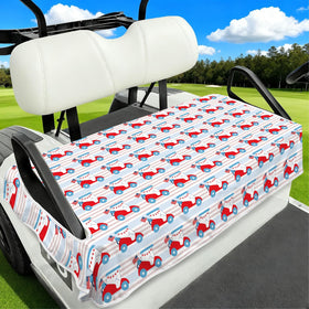 awufncksn Independence Day seat cover, 52x32-inch fit, protects against dust on two-seat carts
