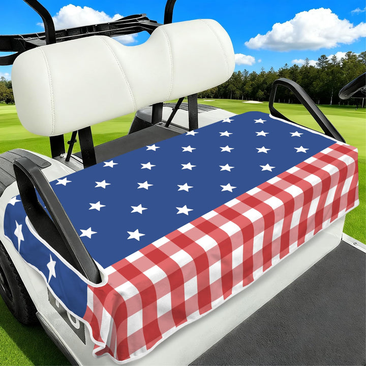 awufncksn independence day seat cover for 2-seat golf carts with patriotic design