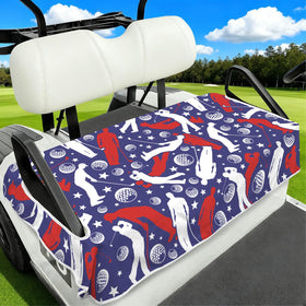 awufncksn patriotic seat cover on cart enhances Independence Day look and protects seats