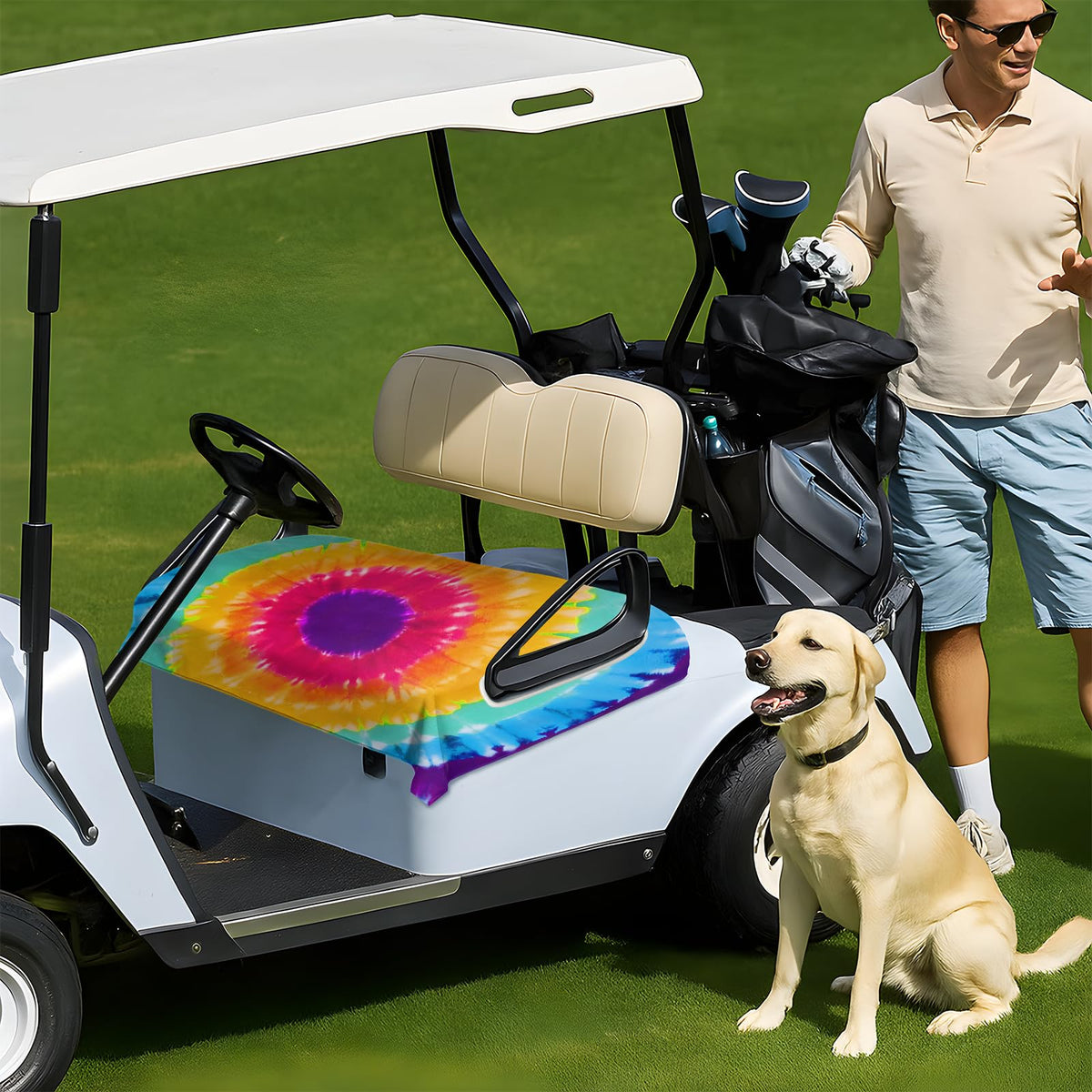 awufncksn Lightweight portable cover travels easily between carts.