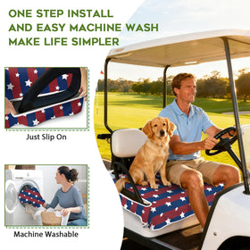 awufncksn machine-washable golf seat cover keeps seats fresh after use