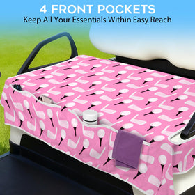 awufncksn machine-washable golf cart seat cover for simple after-round cleaning.