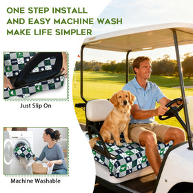 Awufncksn machine-washable seat cover for easy post-round cleaning.
