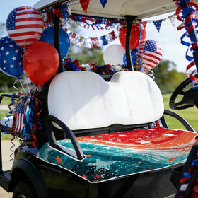 awufncksn parade-ready decor for fourth of july golf carts.