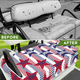 awufncksn parade-ready golf cart seat cover blends style with practical protection.