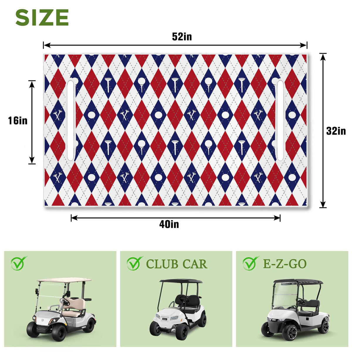 awufncksn Patriotic golf cart décor elevates festivity while protecting seats
