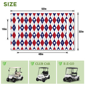 awufncksn Patriotic golf cart décor elevates festivity while protecting seats