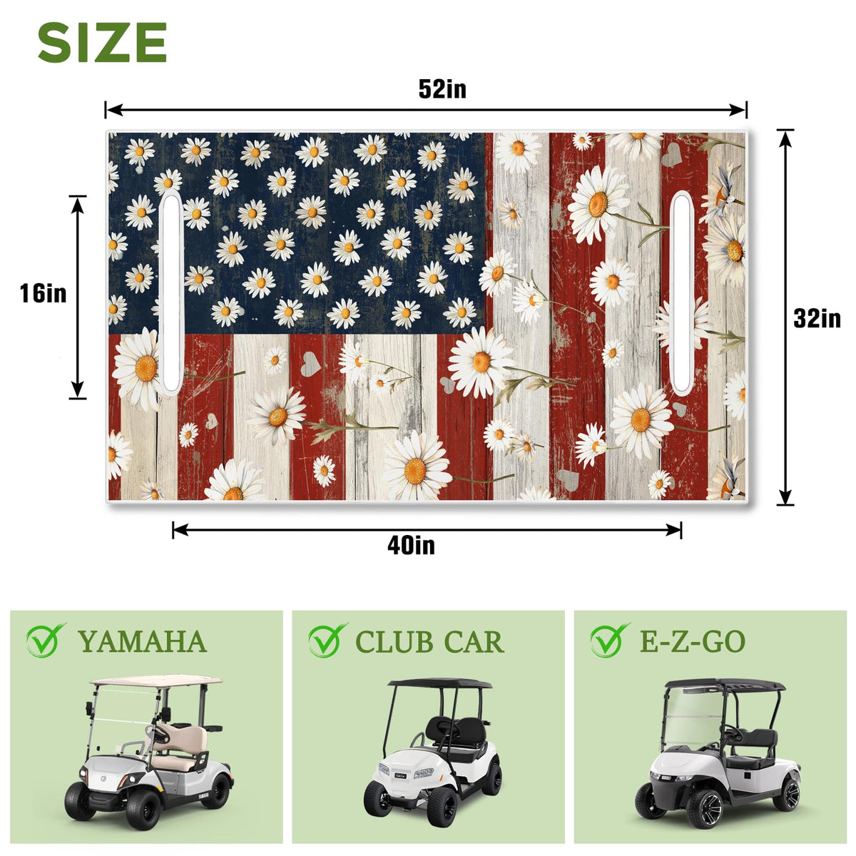 awufncksn patriotic golf cart decor highlights red white blue for festive rides