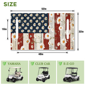 awufncksn patriotic golf cart decor highlights red white blue for festive rides