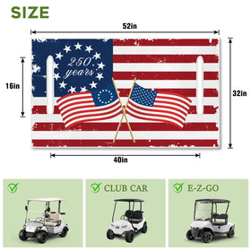 awufncksn Patriotic golf cart decor adds red, white and blue parade flair