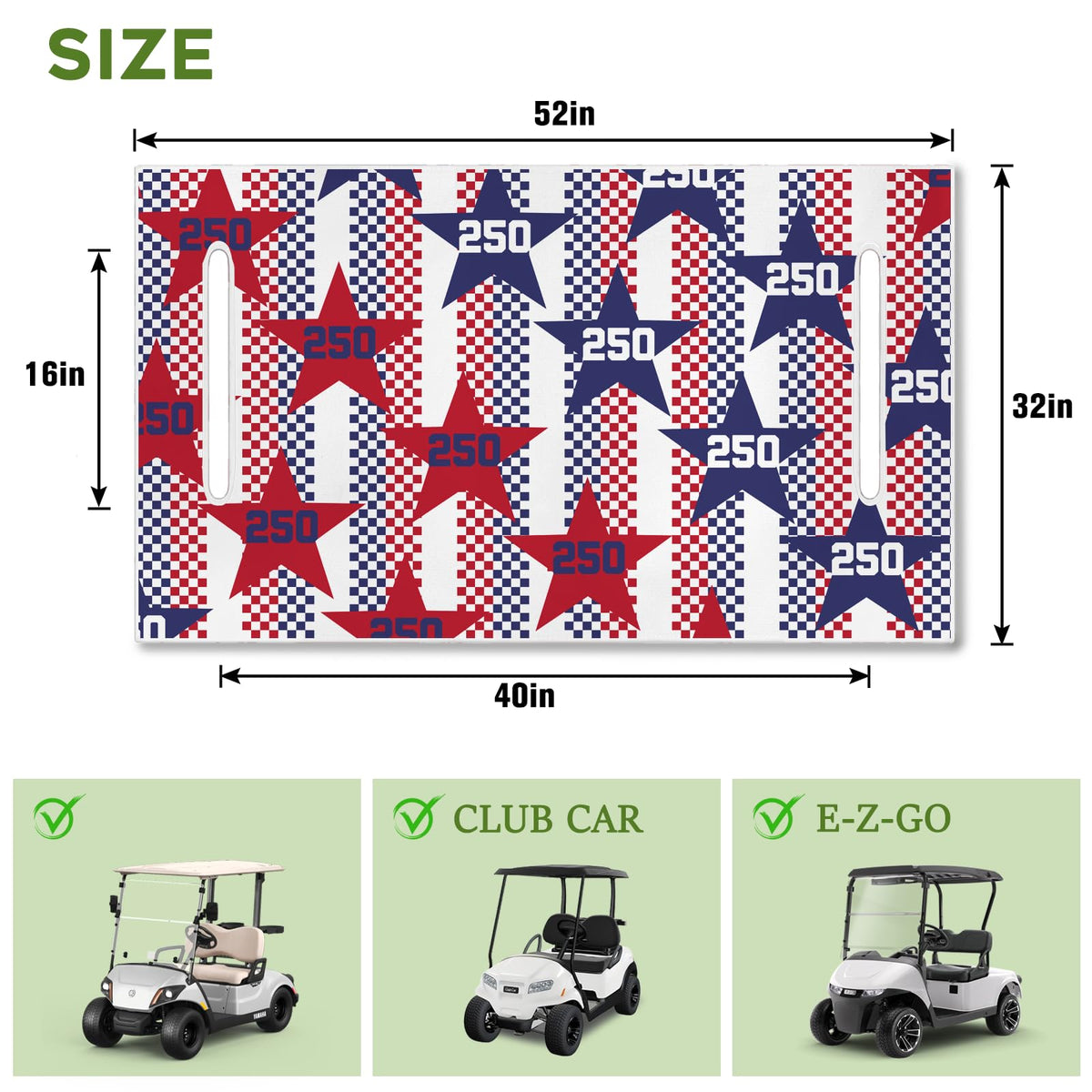 awufncksn patriotic seat cover highlights red, white, blue accents to elevate golf cart decorations.