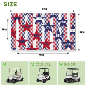 awufncksn patriotic seat cover highlights red, white, blue accents to elevate golf cart decorations.