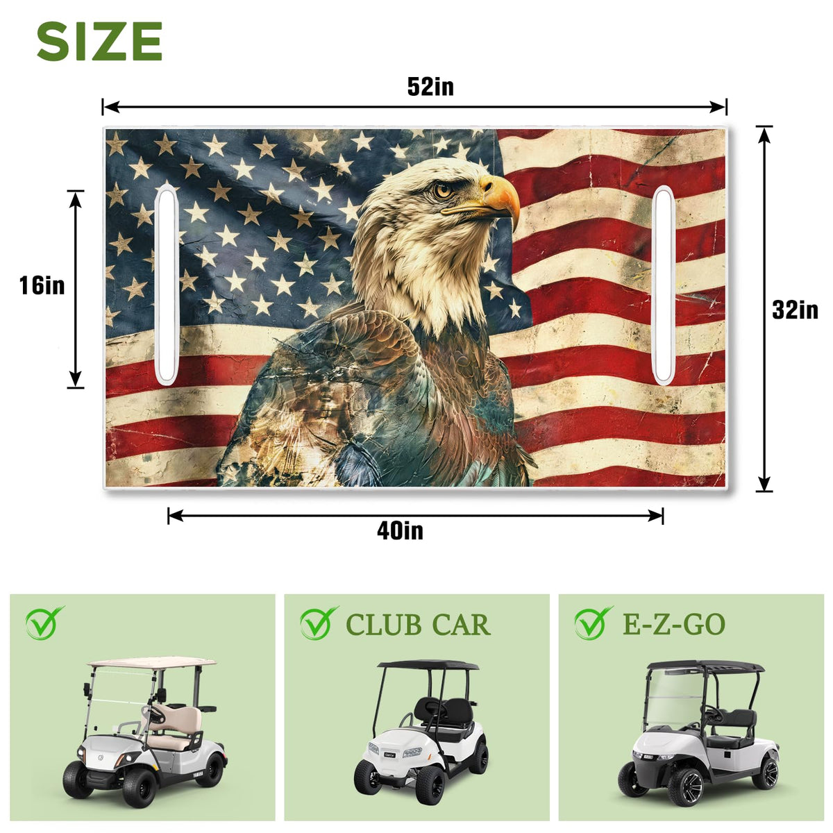 awufncksn patriotic golf cart décor elevates parade look