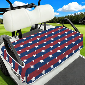 awufncksn patriotic seat cover for 2-seat golf cart protects seats during parades