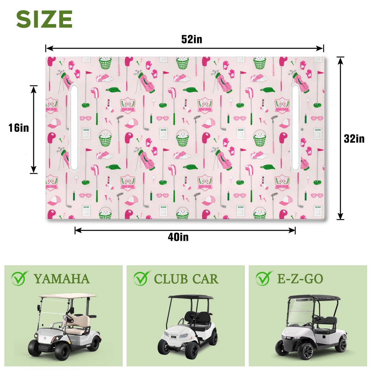 awufncksn pink golf seat cover adds stylish flair while shielding from dust and sweat.