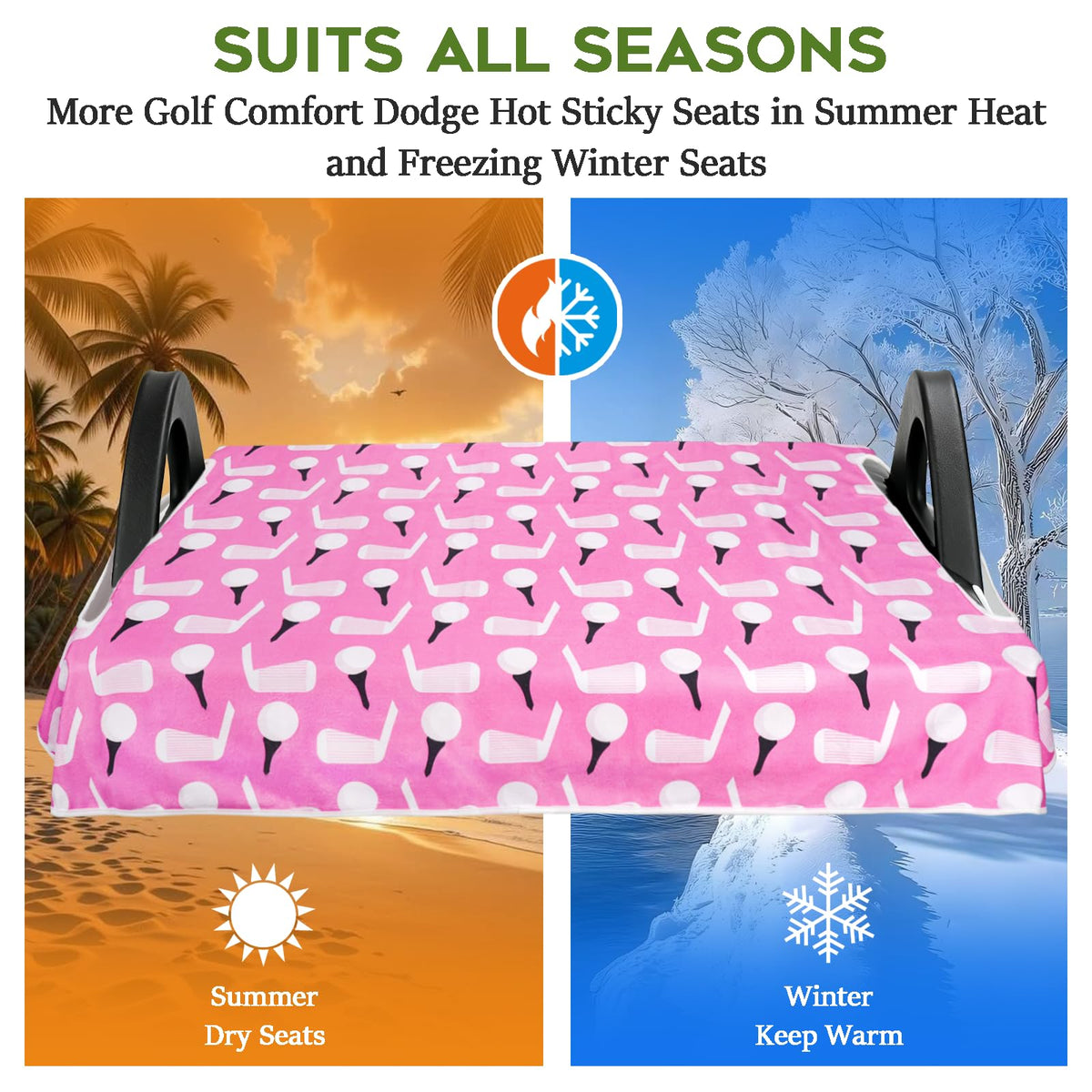 awufncksn polyester-spandex seat cover adds year-round comfort