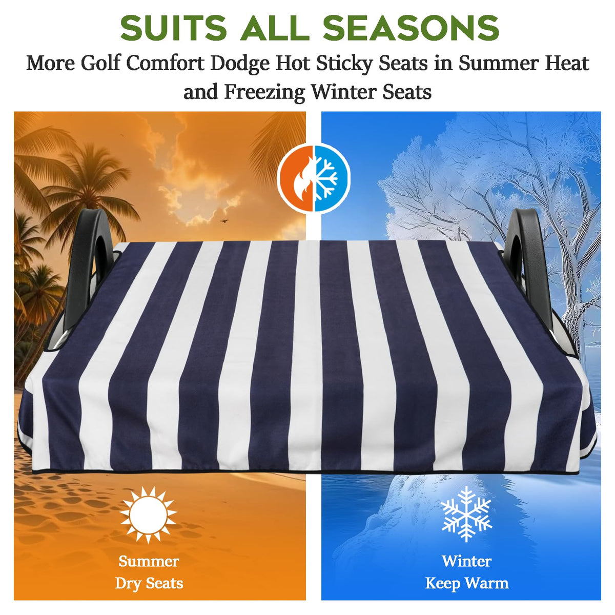 Awufncksn polyester-spandex seat protector offers year-round comfort.