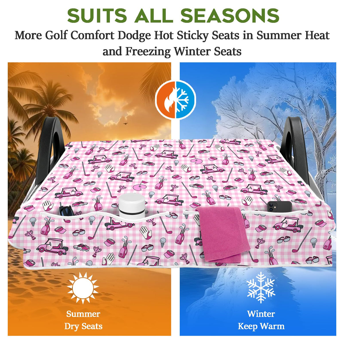 awufncksn machine washable seat cover for easy post-round cleaning