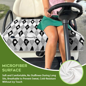 Awufncksn seat cover acting as a dust and dirt barrier on a cart.
