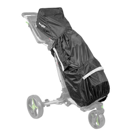 Axglo Golf Cart Cover front pocket keeps clubs organized and dry.