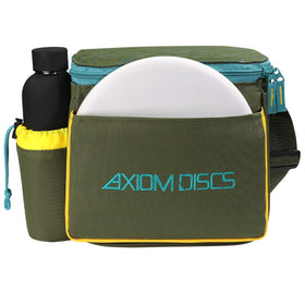 Axiom Discs Cell Bag olive body with durable 900D polyester for long-lasting play.