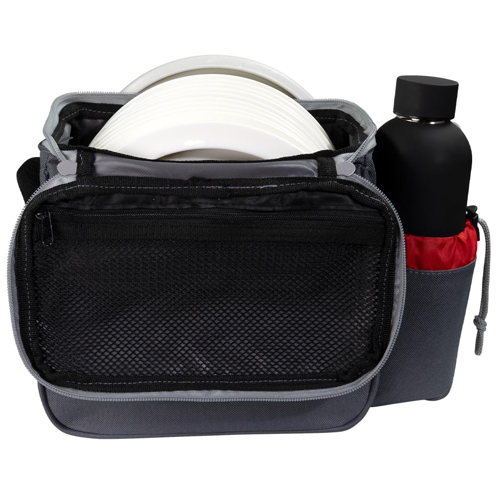 Zippered valuables pocket secures keys or a scorecard while playing