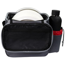 Zippered valuables pocket secures keys or a scorecard while playing