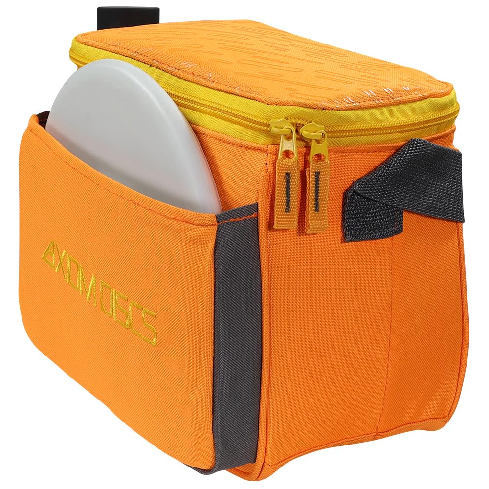 Axiom Discs Cell Starter Bag putter pocket demonstrates quick access to putters.
