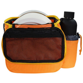 Axiom Discs Cell Starter Bag water bottle holder keeps hydration secure during play.
