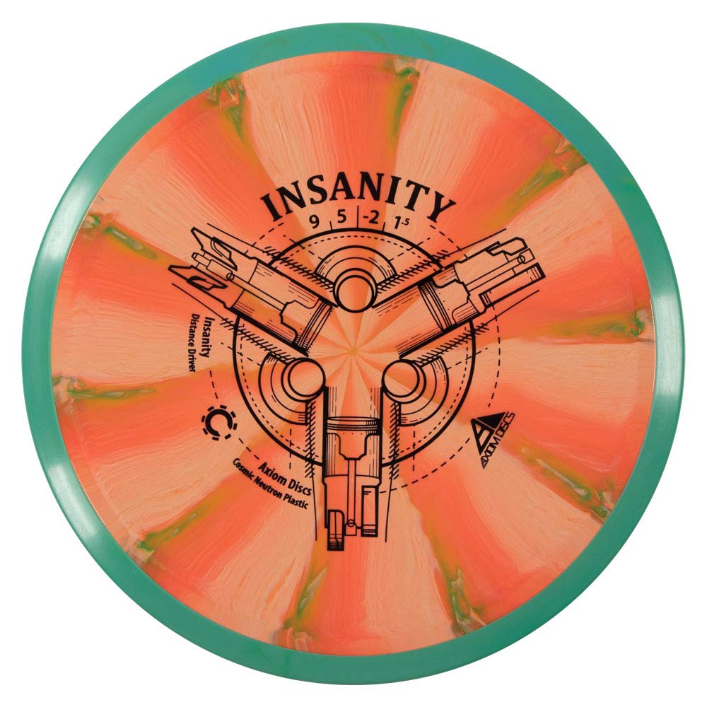 Axiom Discs Cosmic Neutron Insanity distance driver in hand for straight flight.