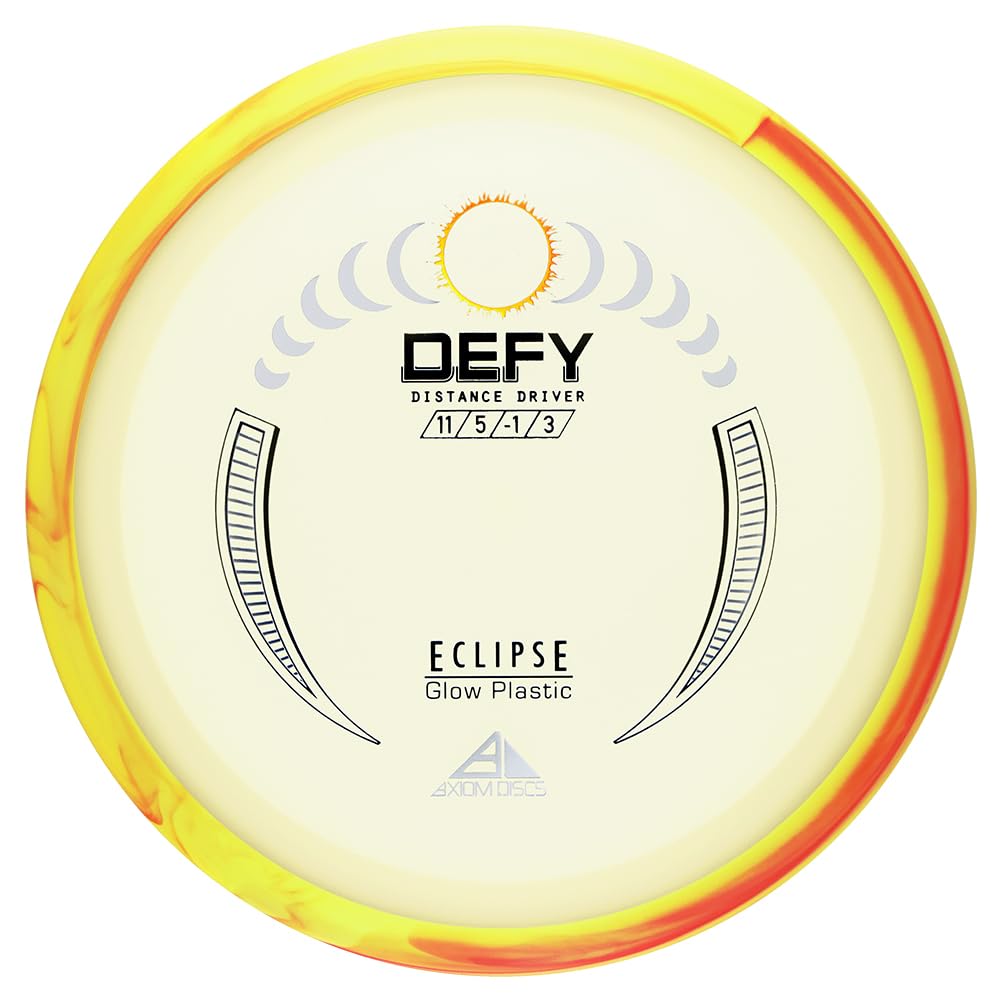 Axiom Eclipse Glow 2.0 Defy flight icon showing long straight distance potential.