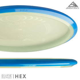 Axiom Discs Eclipse Glow 2.0 Hex close-up highlights durable glow finish.