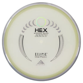 Axiom Discs Eclipse Glow 2.0 Hex glow surface close-up enhances night visibility.