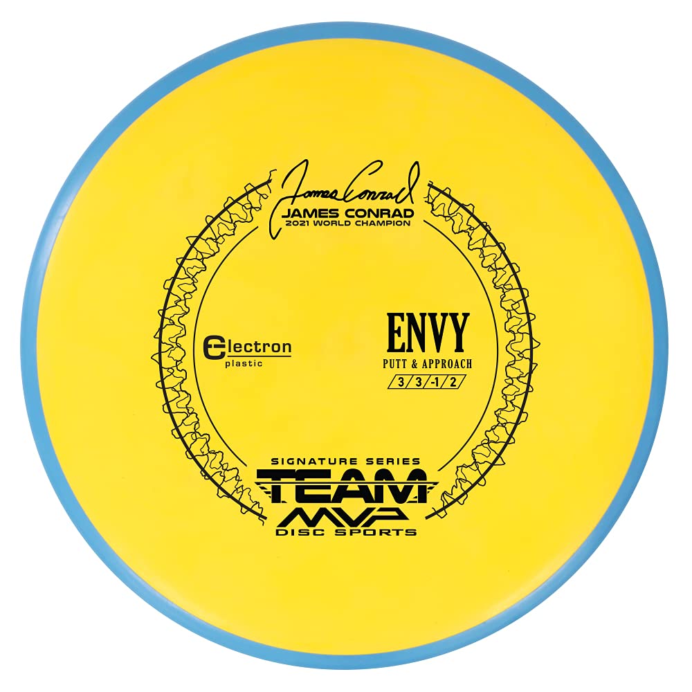 Axiom Discs Electron Envy putter top view showcasing stable flight and clean release