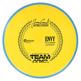 Axiom Discs Electron Envy putter top view showcasing stable flight and clean release