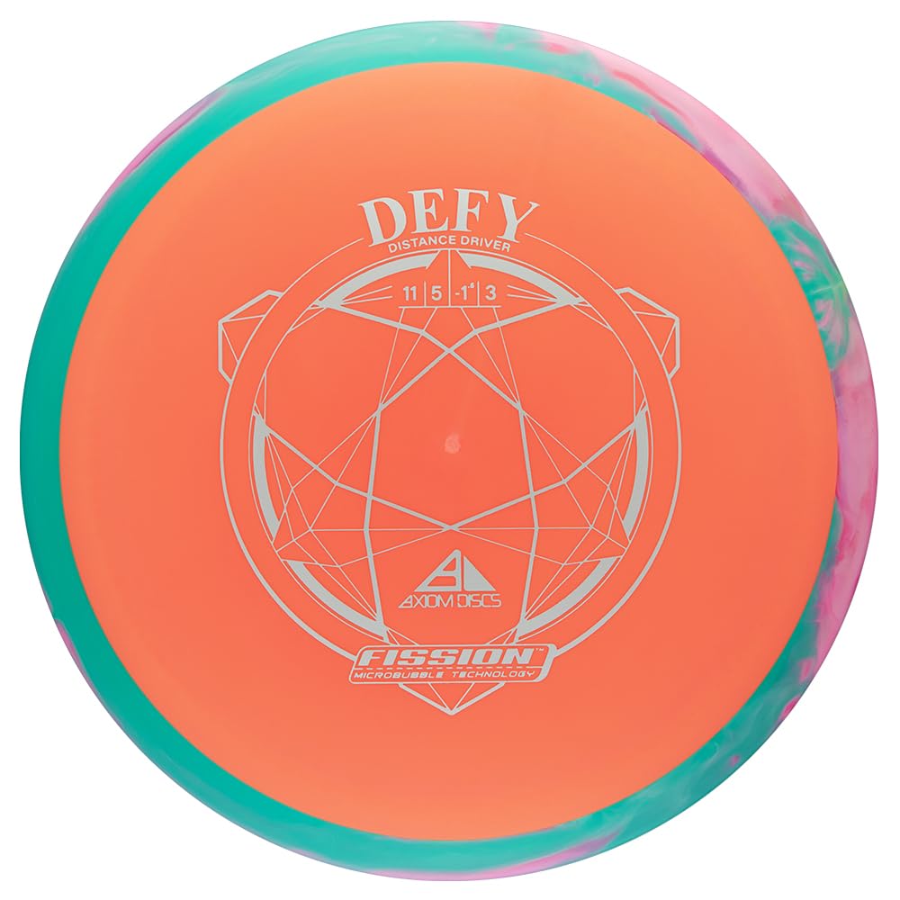 Axiom Discs Fission Defy distance driver front view for straight, long throws.
