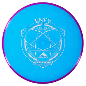 Axiom Discs Fission Envy putter held in hand for confident putts and approaches