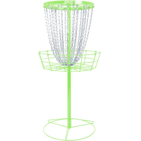 Axiom Discs Lite Basket Lime with 24 lightweight chains improves practice catches.