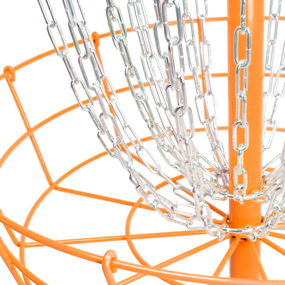 Axiom Discs Lite orange basket assembled for quick setup, practice ready.