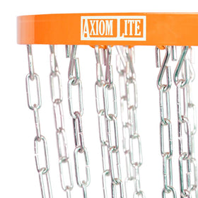 Axiom Discs Lite orange basket in use at park for on-the-go practice.
